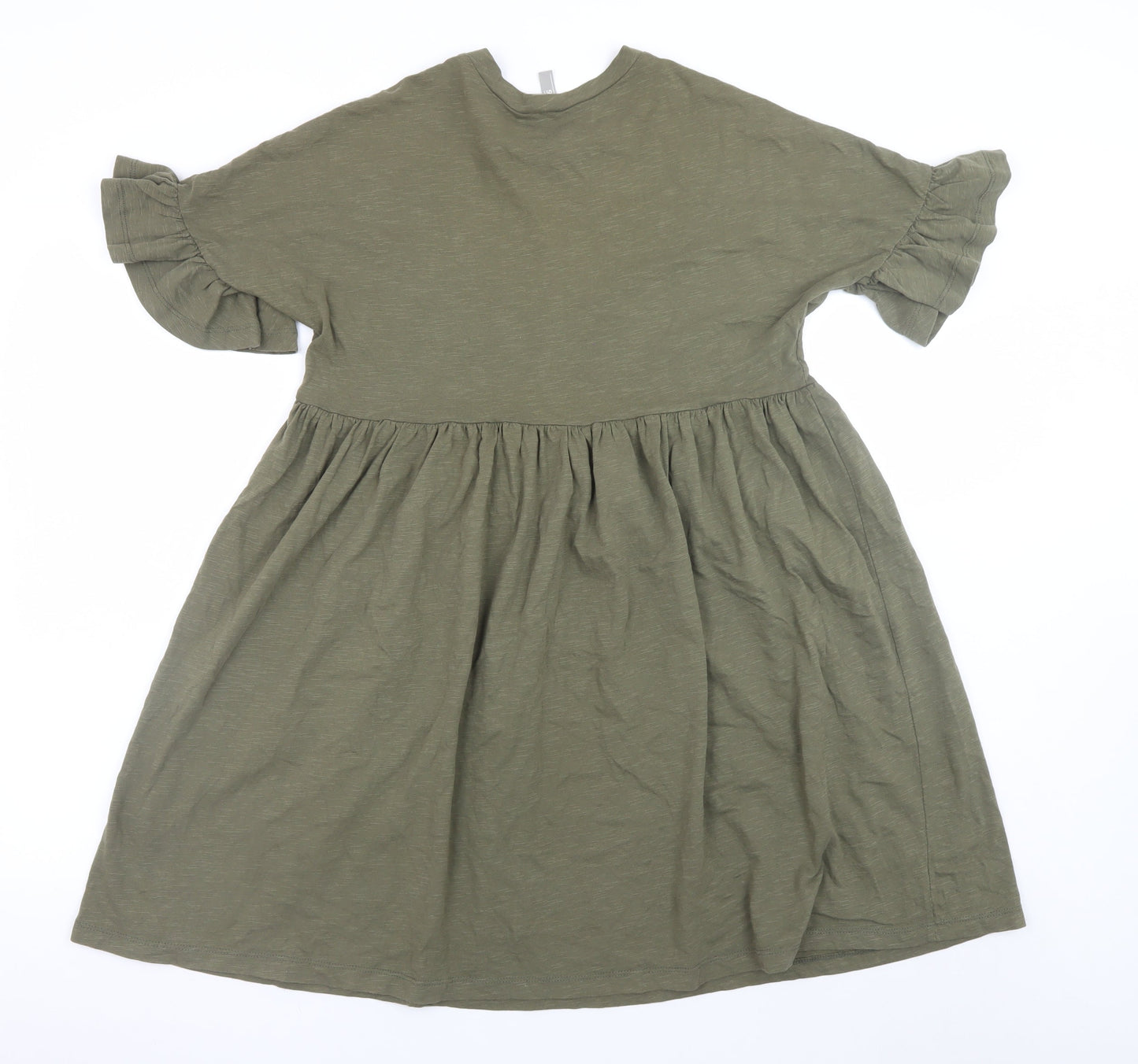 ASOS Women’s Green Size 10 Cotton Smock Knee Length Dress