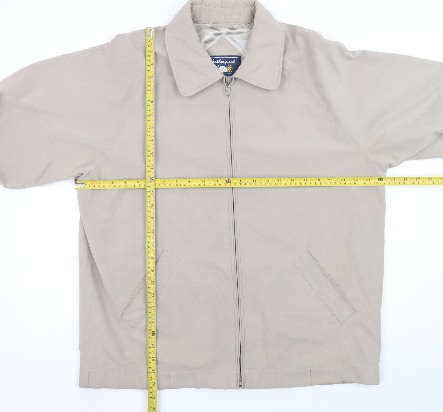 Weatherguard Men’s Beige L Full Zip Outdoor Basic Jacket