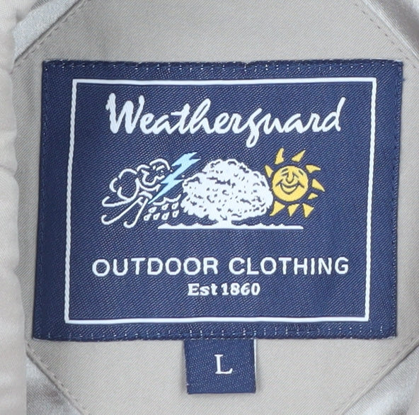 Weatherguard Men’s Beige L Full Zip Outdoor Basic Jacket