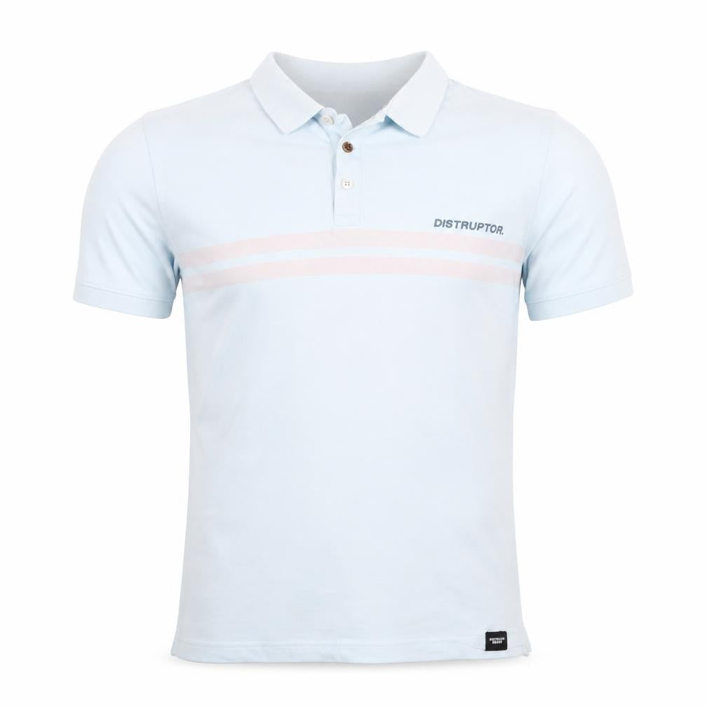 WROGN Men's Blue Slim Fit Cotton Polo Shirt Medium