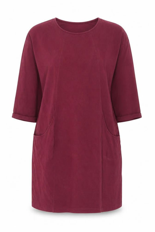 Roman Women Red Size 12 Shift Dress 3/4 Sleeve Knee Length