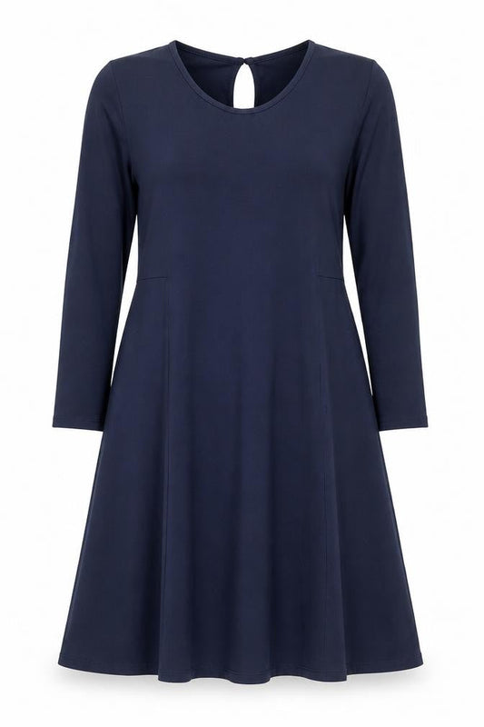 Monsoon Women Blue A-Line Knee Length Dress Size 12