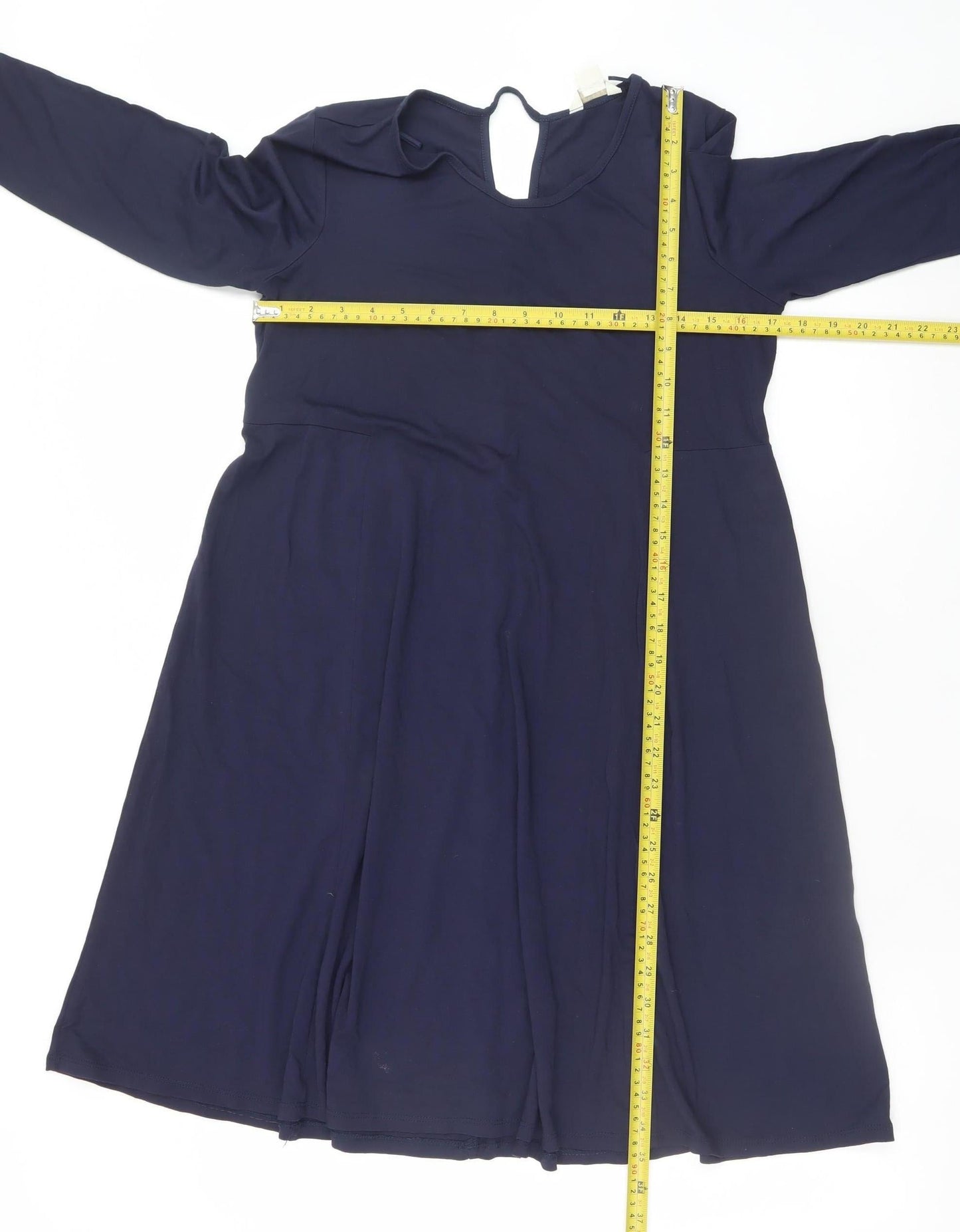 Monsoon Women Blue A-Line Knee Length Dress Size 12