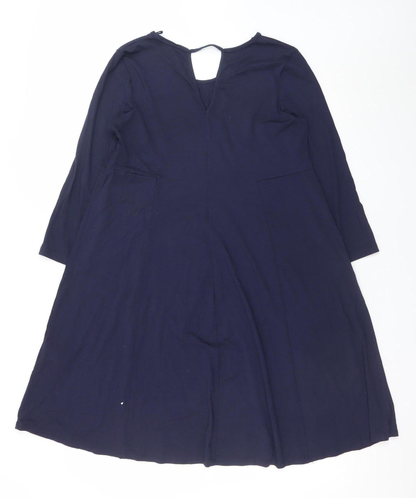 Monsoon Women Blue A-Line Knee Length Dress Size 12