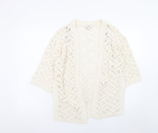 Marks and Spencer Womens Ivory Open Knit Cardigan XS