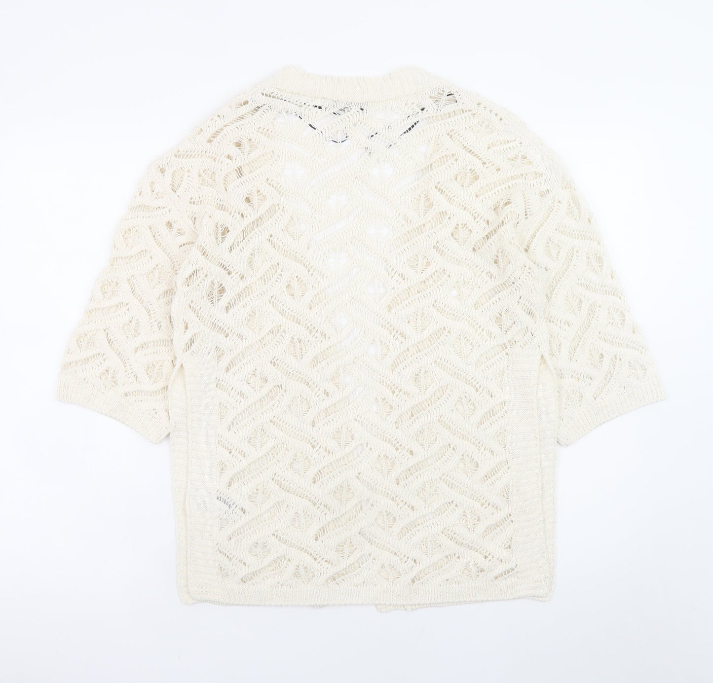 Marks and Spencer Womens Ivory Open Knit Cardigan XS