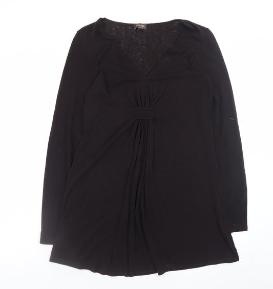 Phase Eight Women’s Black L A-Line V-Neck Jersey Dress