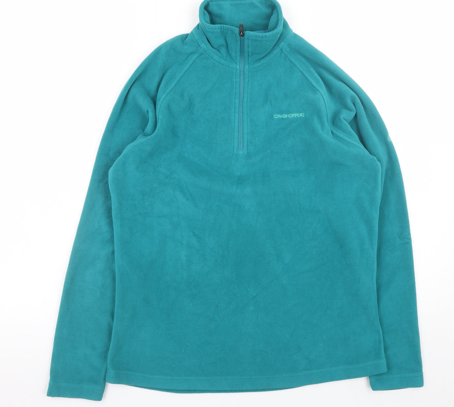 Craghoppers Women Teal Fleece Pullover Sweatshirt UK 10 1/2 Zip Lightweight
