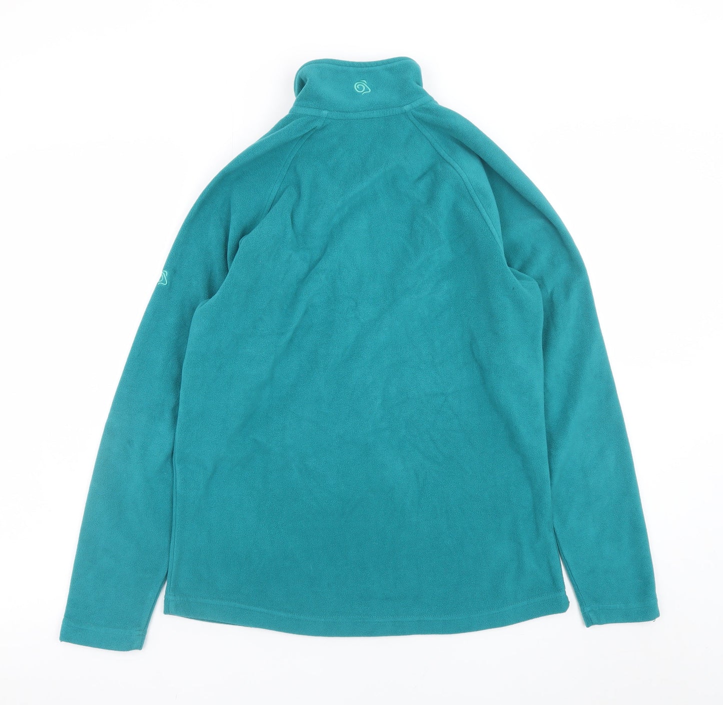 Craghoppers Women Teal Fleece Pullover Sweatshirt UK 10 1/2 Zip Lightweight