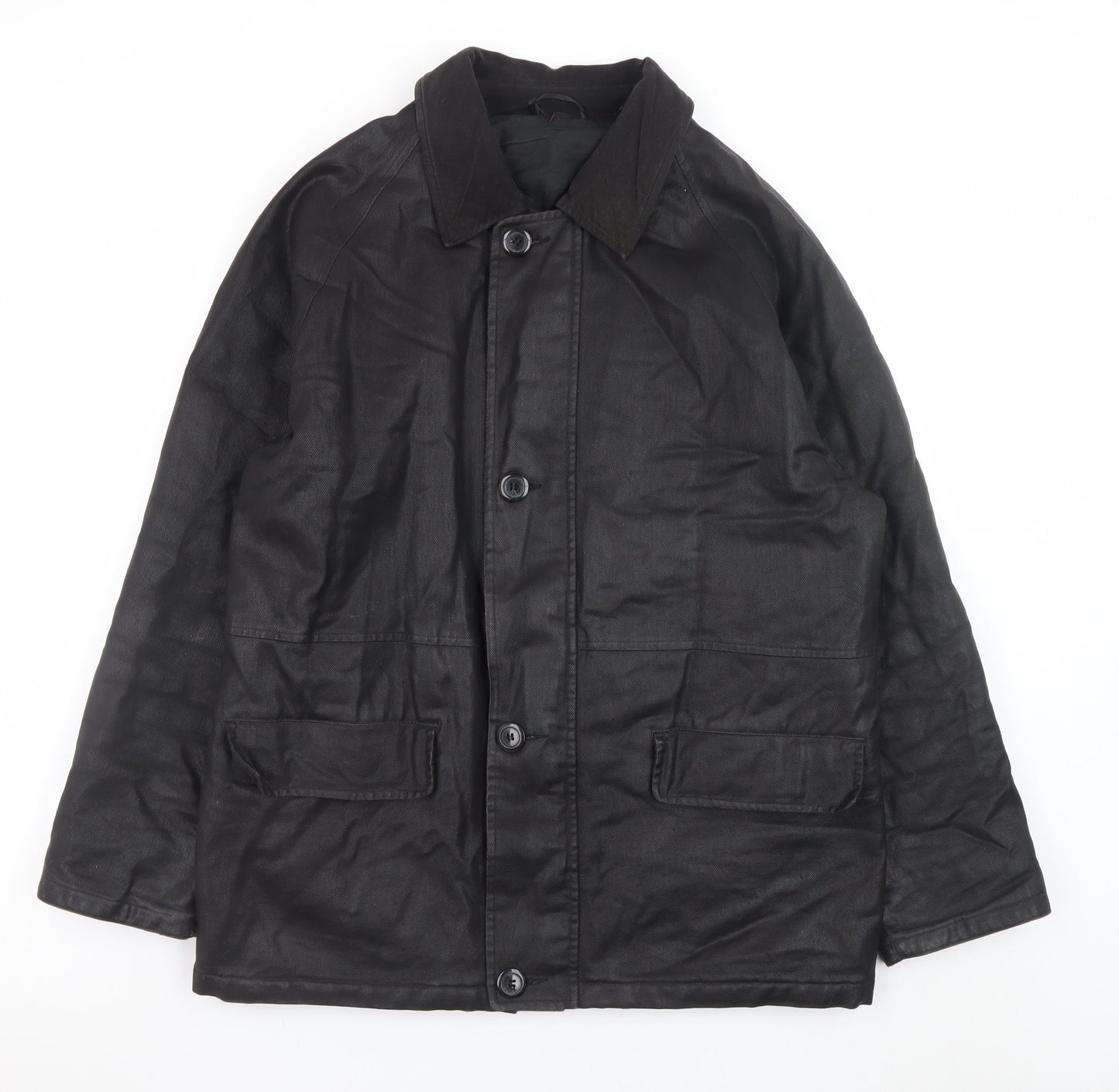 Copperstone Tailoring Men's Black Medium Water Resistant Overcoat
