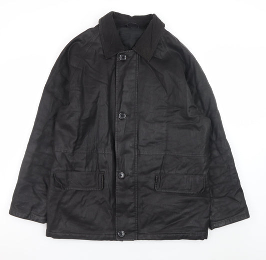 Copperstone Tailoring Men's Black Medium Water Resistant Overcoat