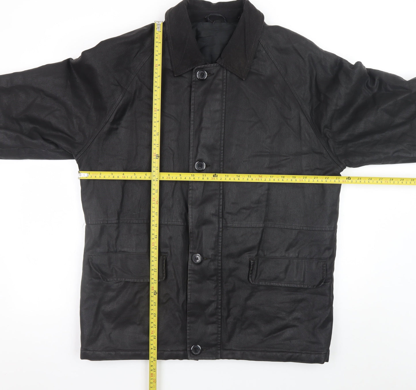 Copperstone Tailoring Men's Black Medium Water Resistant Overcoat