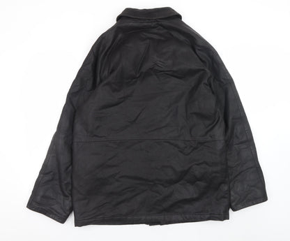 Copperstone Tailoring Men's Black Medium Water Resistant Overcoat