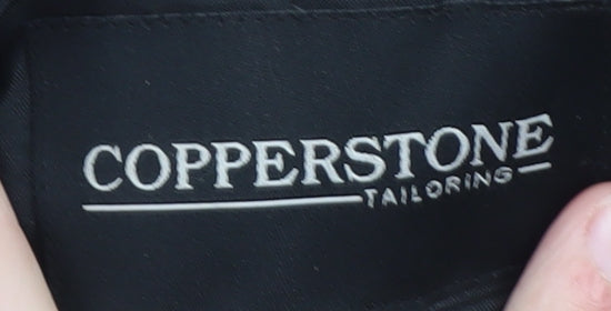 Copperstone Tailoring Men's Black Medium Water Resistant Overcoat