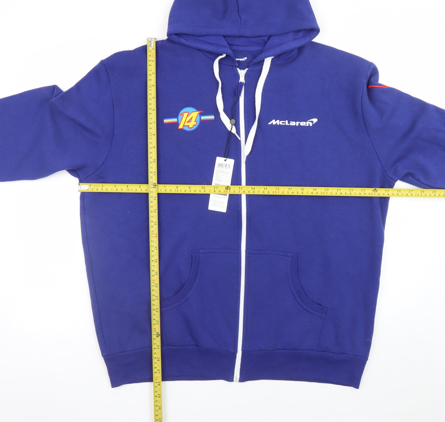 McLaren Men's Blue Full Zip Graphic Racing Hoodie XXL