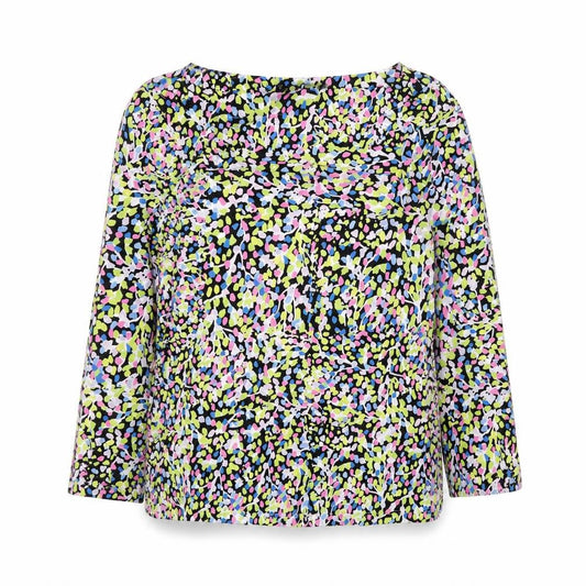 Ted Baker Women's Multicoloured Floral Long Sleeve Jersey Blouse Size 8
