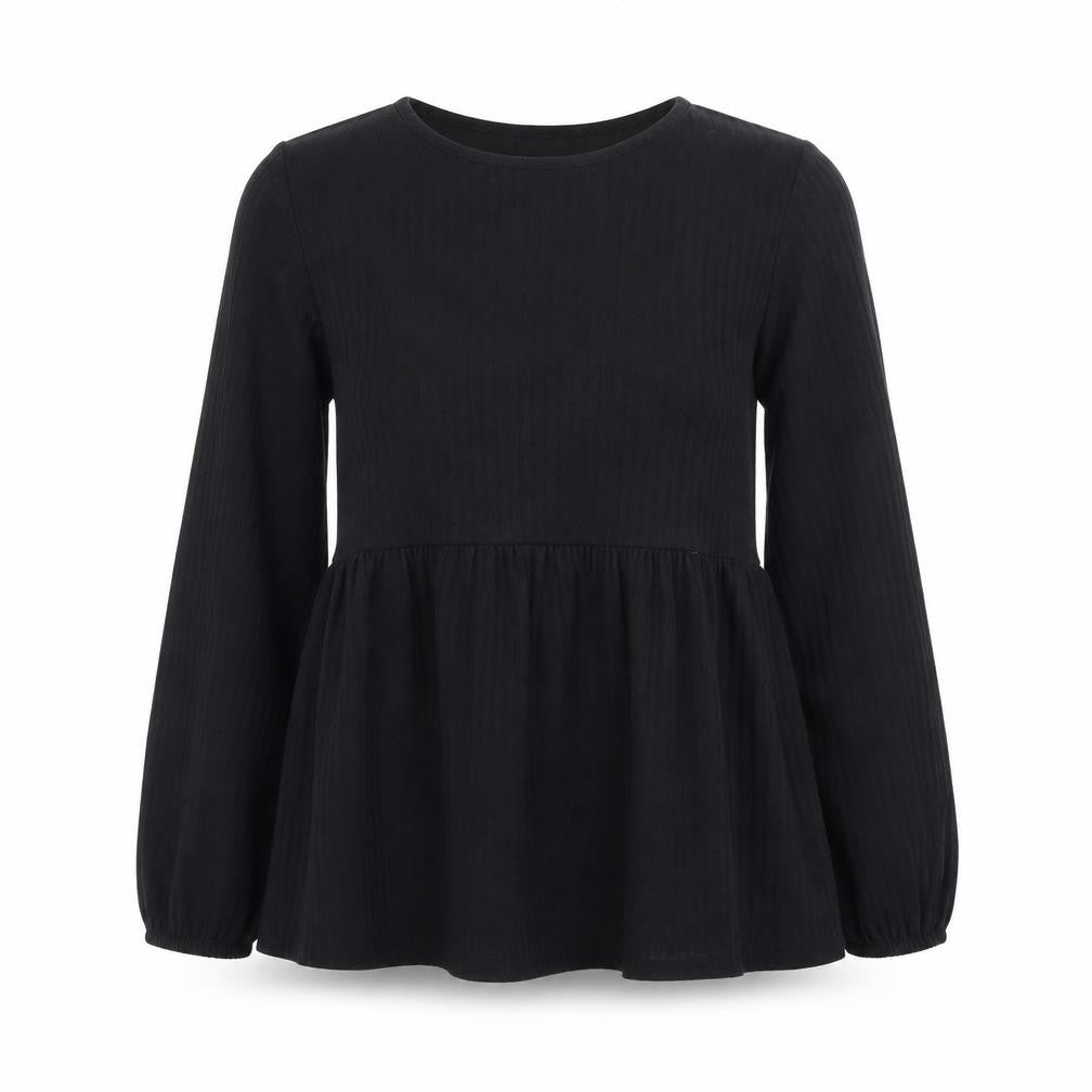 New Look Women's Black Long Sleeve Tunic Blouse UK 10