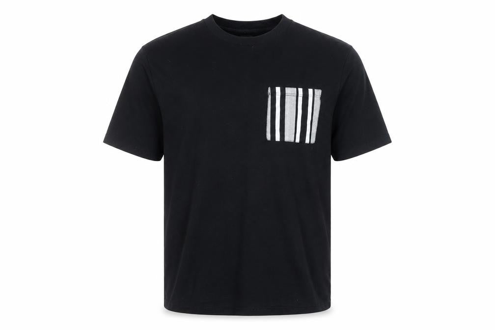 River Island Men's Black Cotton Pocket T-Shirt Medium