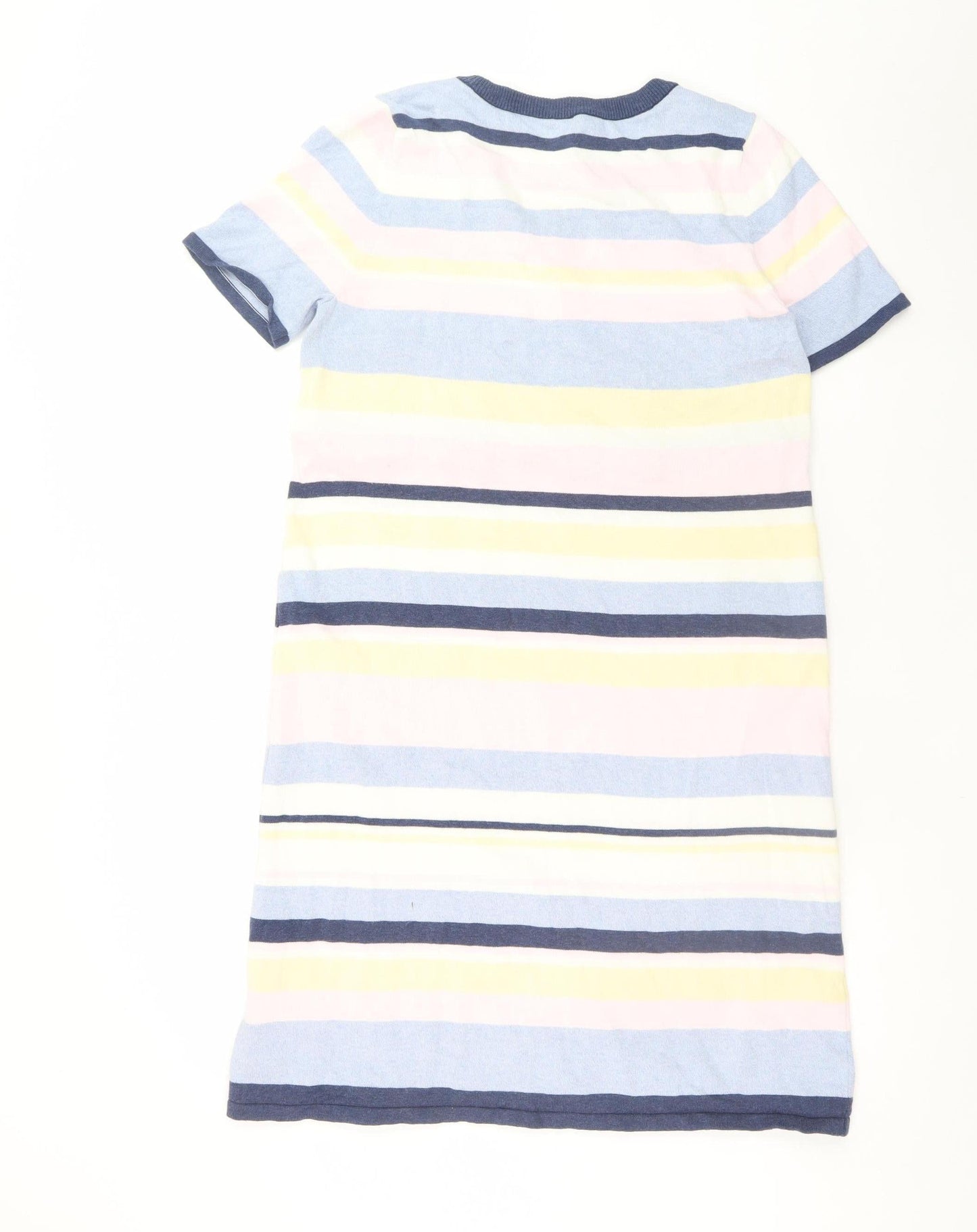 Seraphine Women’s Multicoloured Striped Cotton Maternity T-Shirt Dress Size S