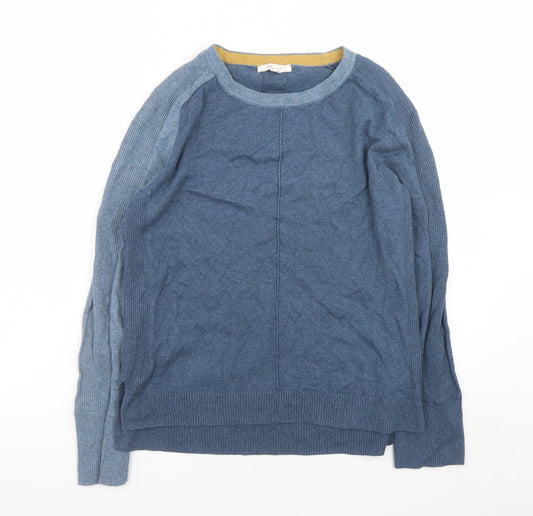 White Stuff Men's Blue Cotton Wool Crew Neck Jumper M