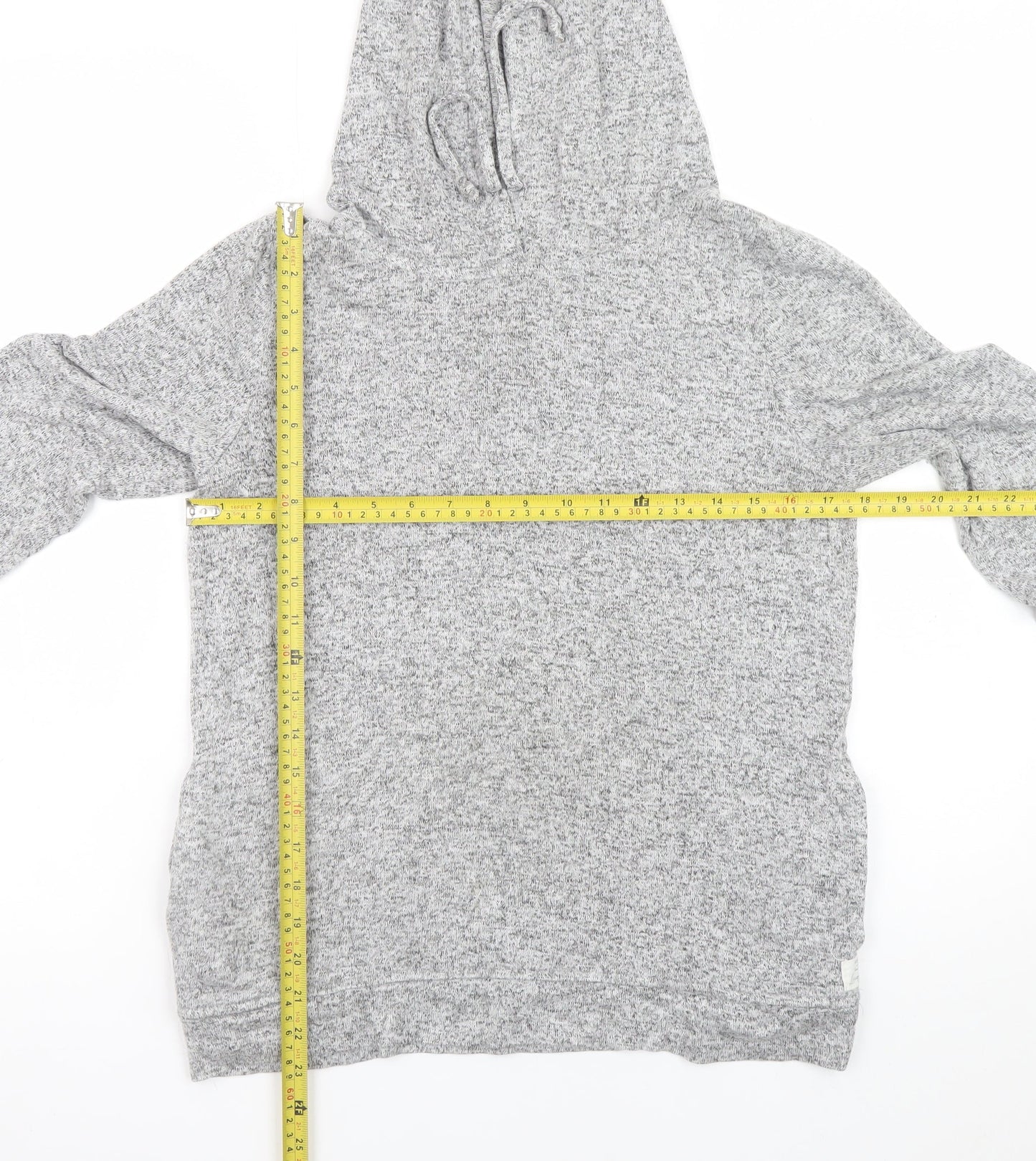 FatFace Women Grey Marl Relaxed Pullover Hoodie UK 8 Loungewear
