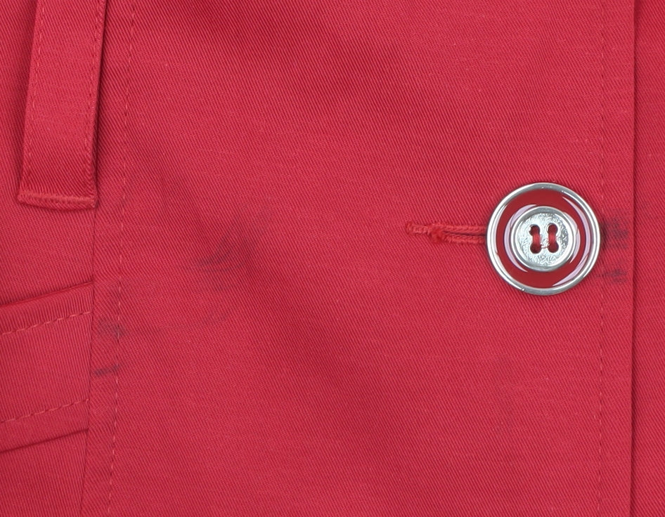 BHS Women’s Red Cotton Blend Blazer Jacket Size 12