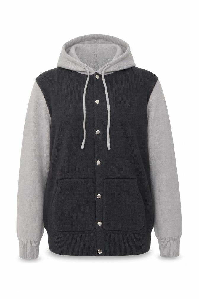 CHOIXX Women’s Grey Wool Blend Hooded Cardigan XL