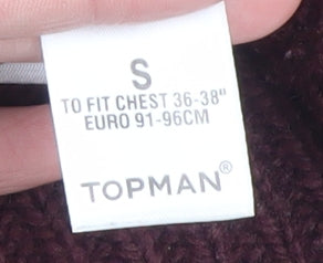 Topman Mens Multicoloured Fair Isle Shawl Neck Cardigan S Wool Blend