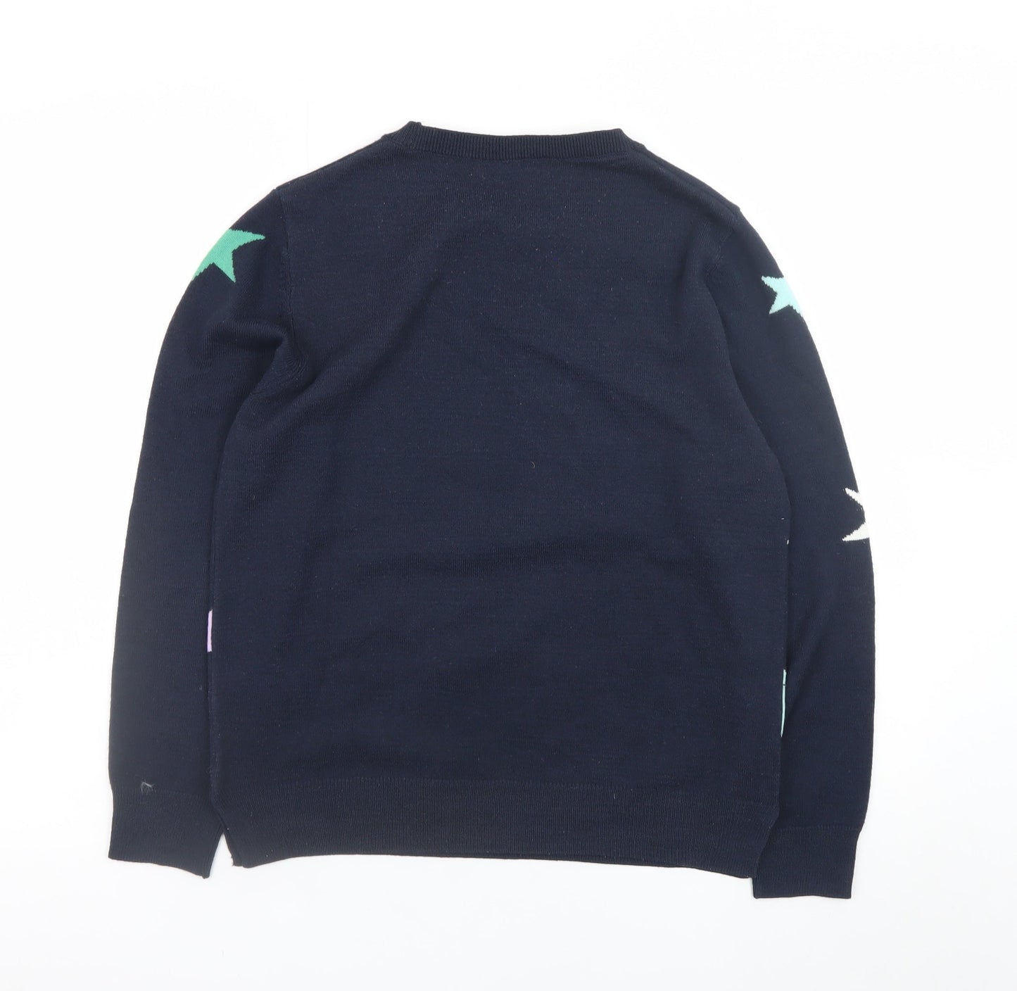 Marks and Spencer Women's Blue Star Knit Jumper Size 12
