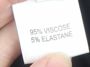Saloos Women's Black Long Sleeve Floral Tunic Blouse UK 16