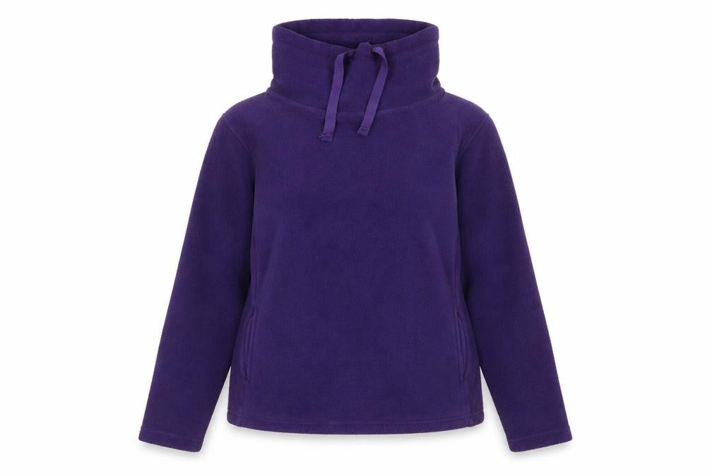 Cotton Traders Womens Purple Fleece Pullover Sweatshirt Size L