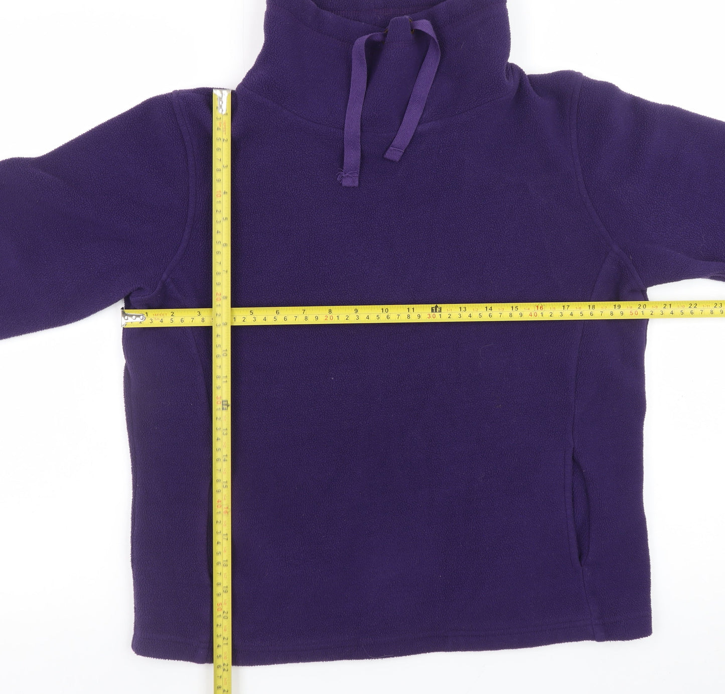 Cotton Traders Womens Purple Fleece Pullover Sweatshirt Size L