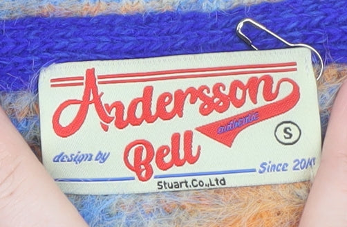 Andersson Bell Women's Multicoloured Fuzzy Asymmetric Mohair Jumper S