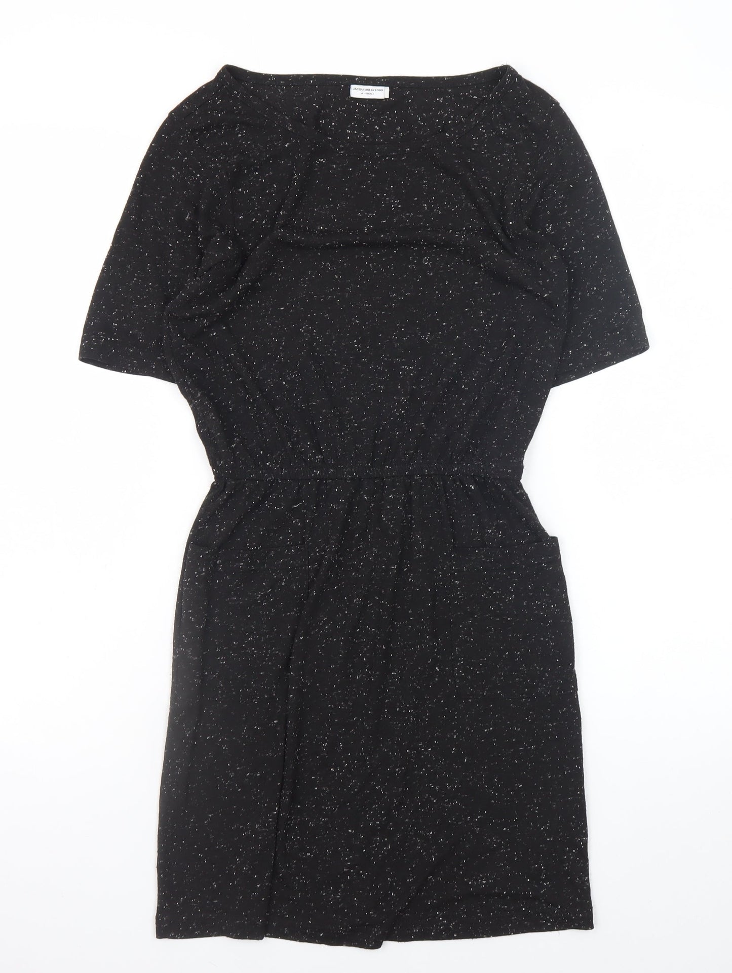Jacqueline de Yong Womens Black XS Knee Length Shift Dress