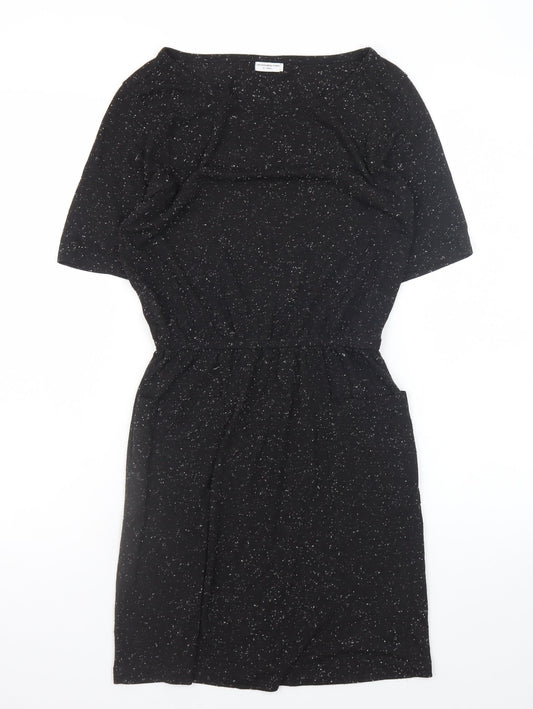 Jacqueline de Yong Womens Black XS Knee Length Shift Dress
