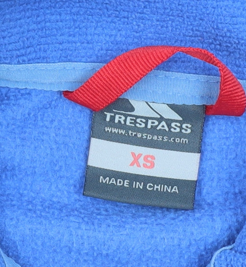 Trespass Womens Blue Fleece Pullover Sweatshirt XS 1/2 Zip Outdoor