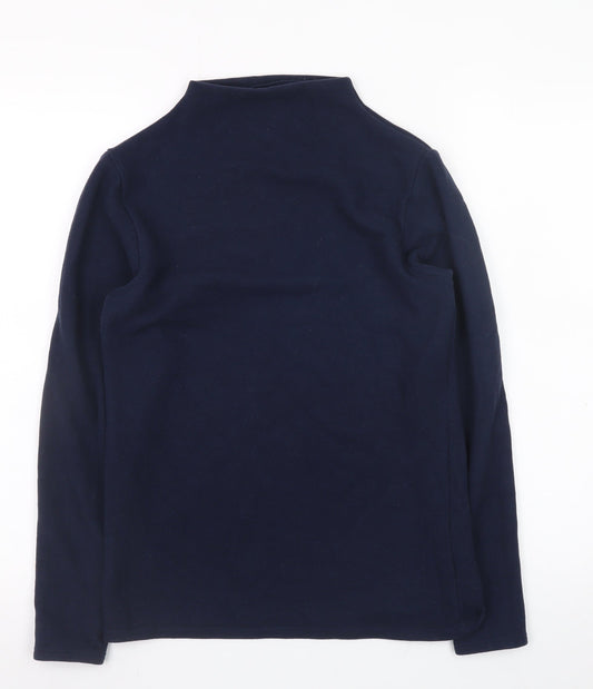 Marks and Spencer Women Navy Blue Fleece Pullover Sweatshirt Size M