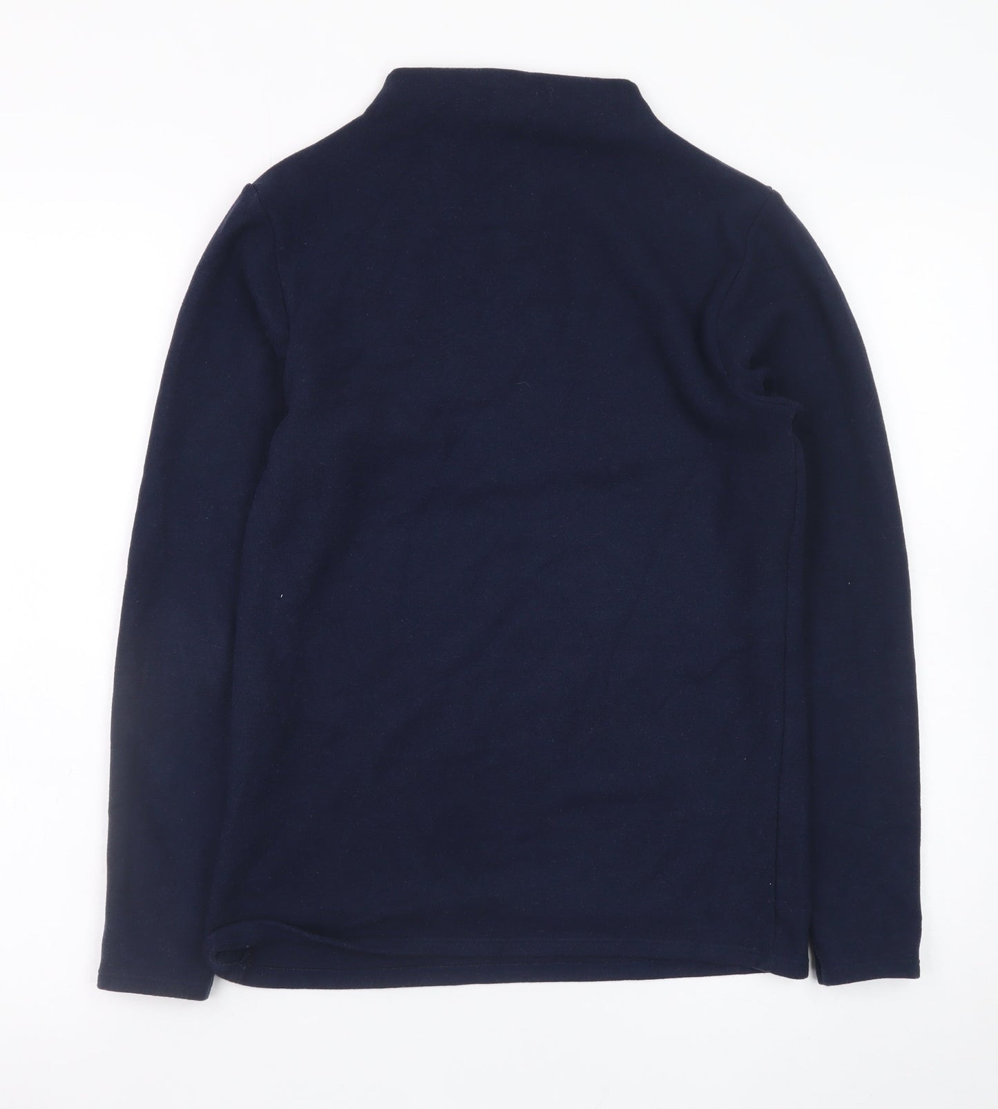 Marks and Spencer Women Navy Blue Fleece Pullover Sweatshirt Size M