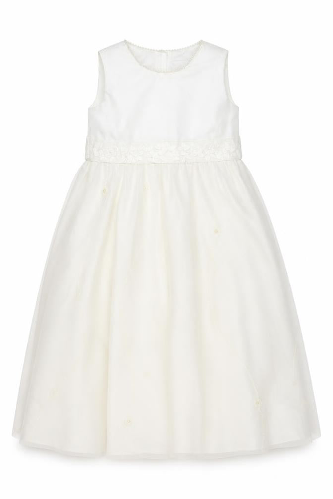 Next Girls Ivory A-Line Sleeveless Beaded Long Dress 7 Years