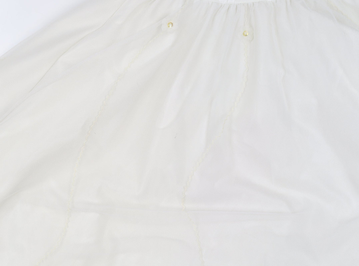 Next Girls Ivory A-Line Sleeveless Beaded Long Dress 7 Years