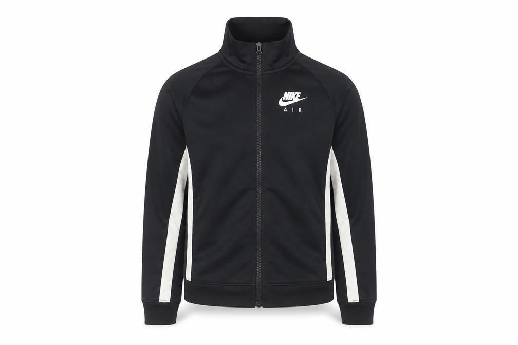 Nike Girls Black Track Jacket 11-12 Years Full Zip Polyester Athletic Style