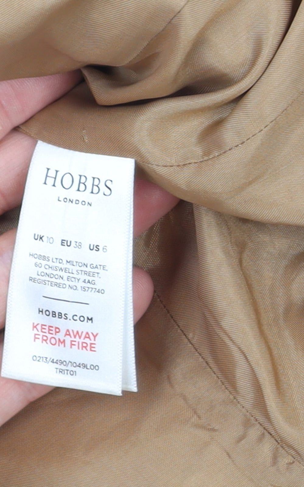 Hobbs Women Beige Wool Double-Breasted Blazer Jacket UK 10