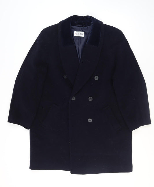 Windsmoor Women's Blue Wool Overcoat Size 16 Lined Classic Style