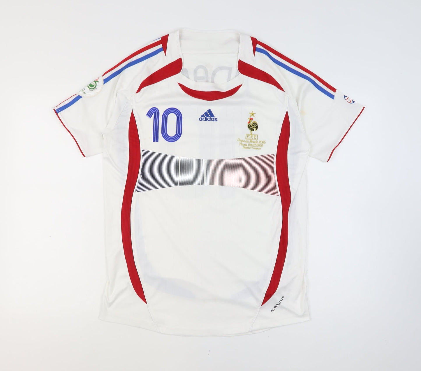 Adidas France 2006 Zidane #10 Men's White Home Football Shirt M