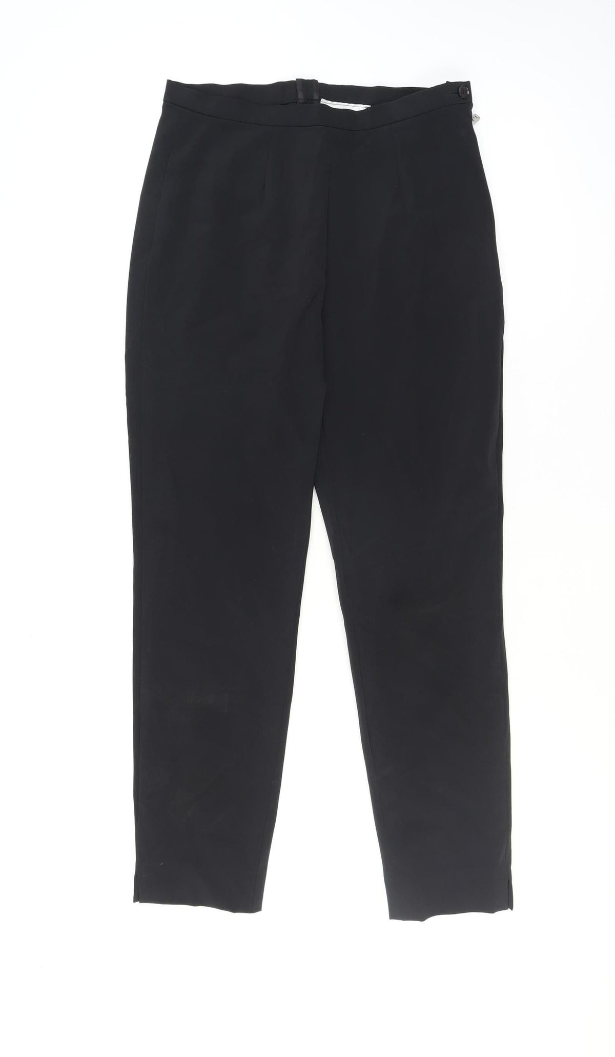 Susan Graf Women's Black Tapered Polyester Trousers Size 16
