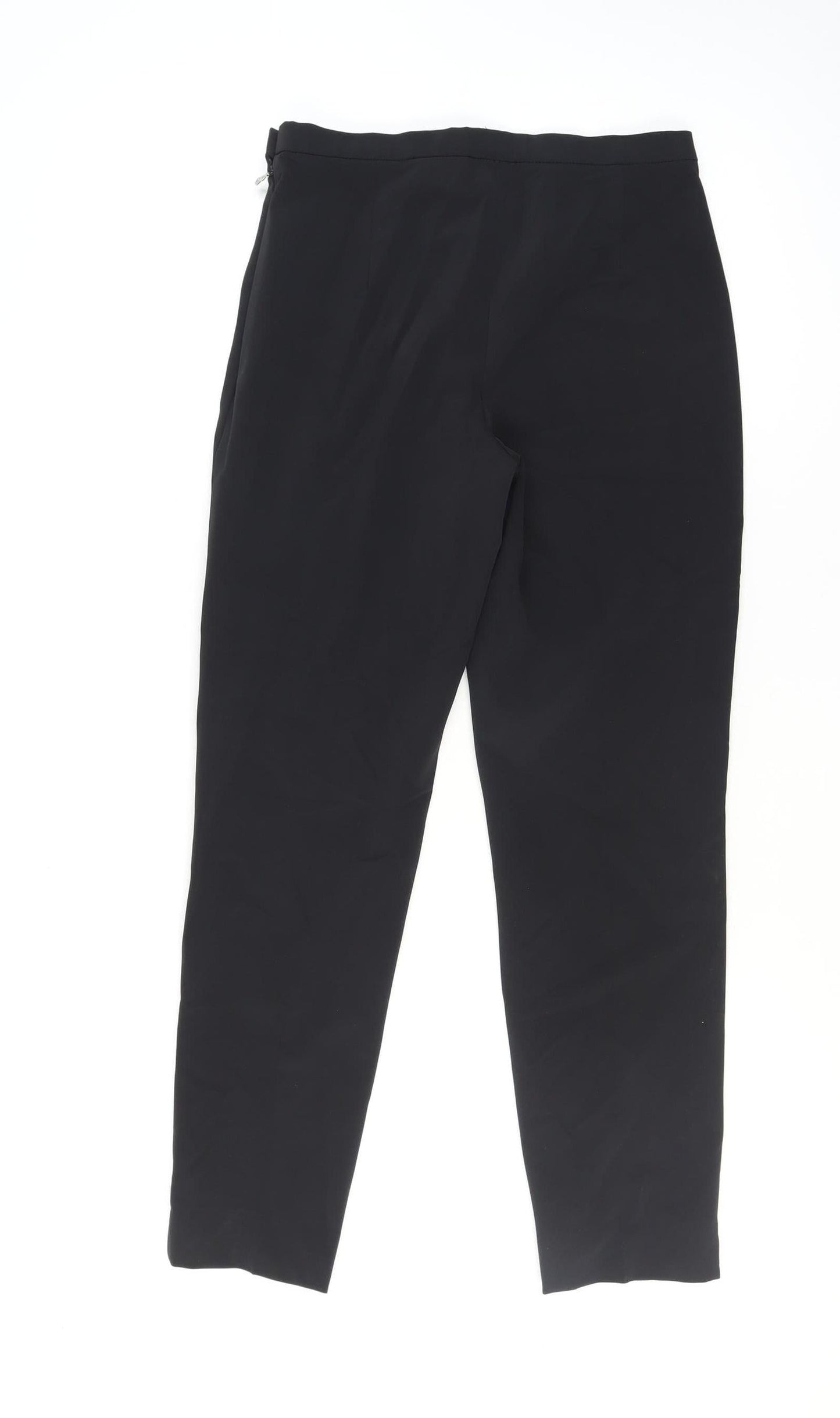 Susan Graf Women's Black Tapered Polyester Trousers Size 16