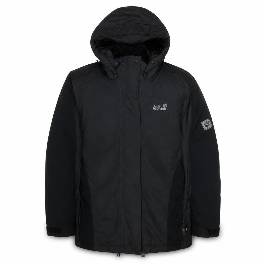 Jack Wolfskin Men's Black XS Waterproof Hooded Parka Jacket
