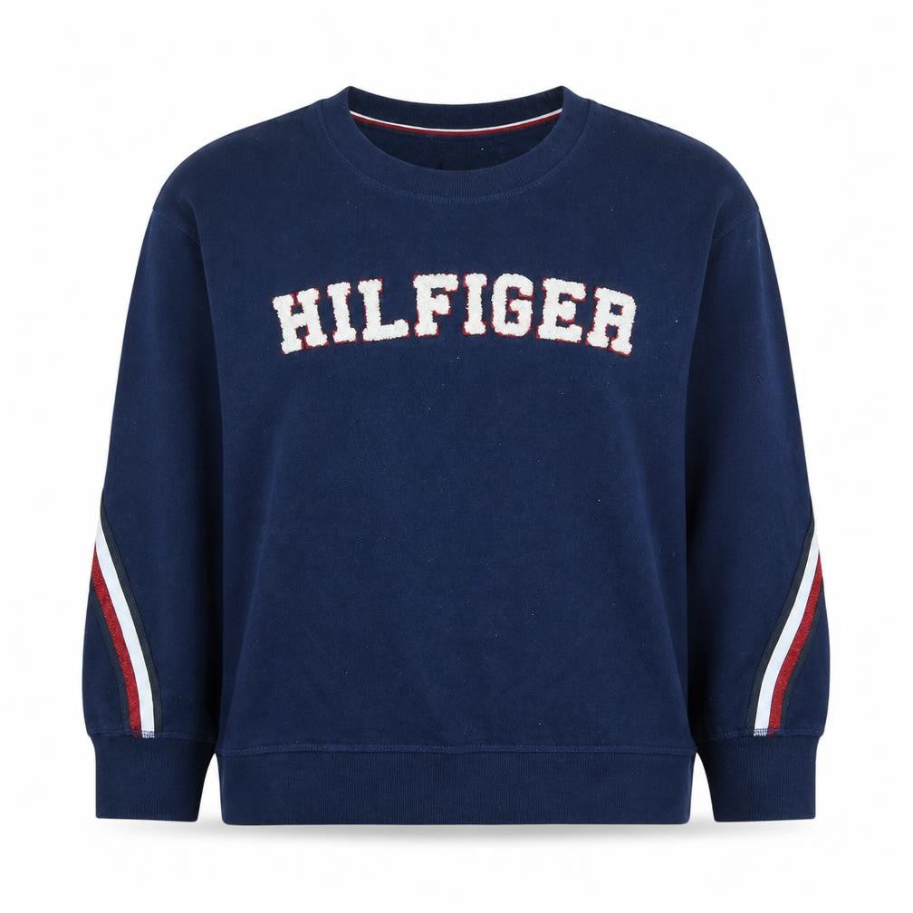 Tommy Hilfiger Women Navy Blue XL Sweatshirt with Logo Detail