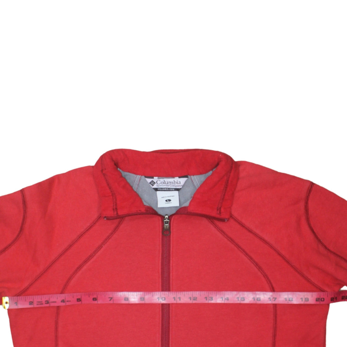 Columbia Women's Red Full Zip Fleece Jacket L Outdoor Activewear