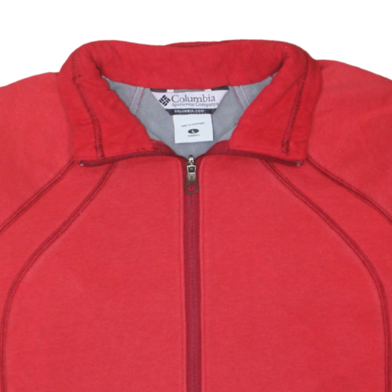 Columbia Women's Red Full Zip Fleece Jacket L Outdoor Activewear